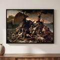Théodore Géricault — The Raft of the Medusa — framed canvas print, shown on a wall