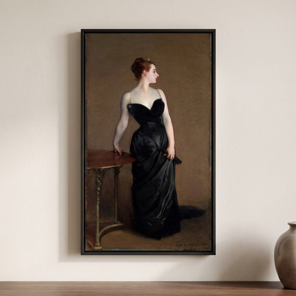 John Singer Sargent — Madame X — framed canvas print, shown on a wall